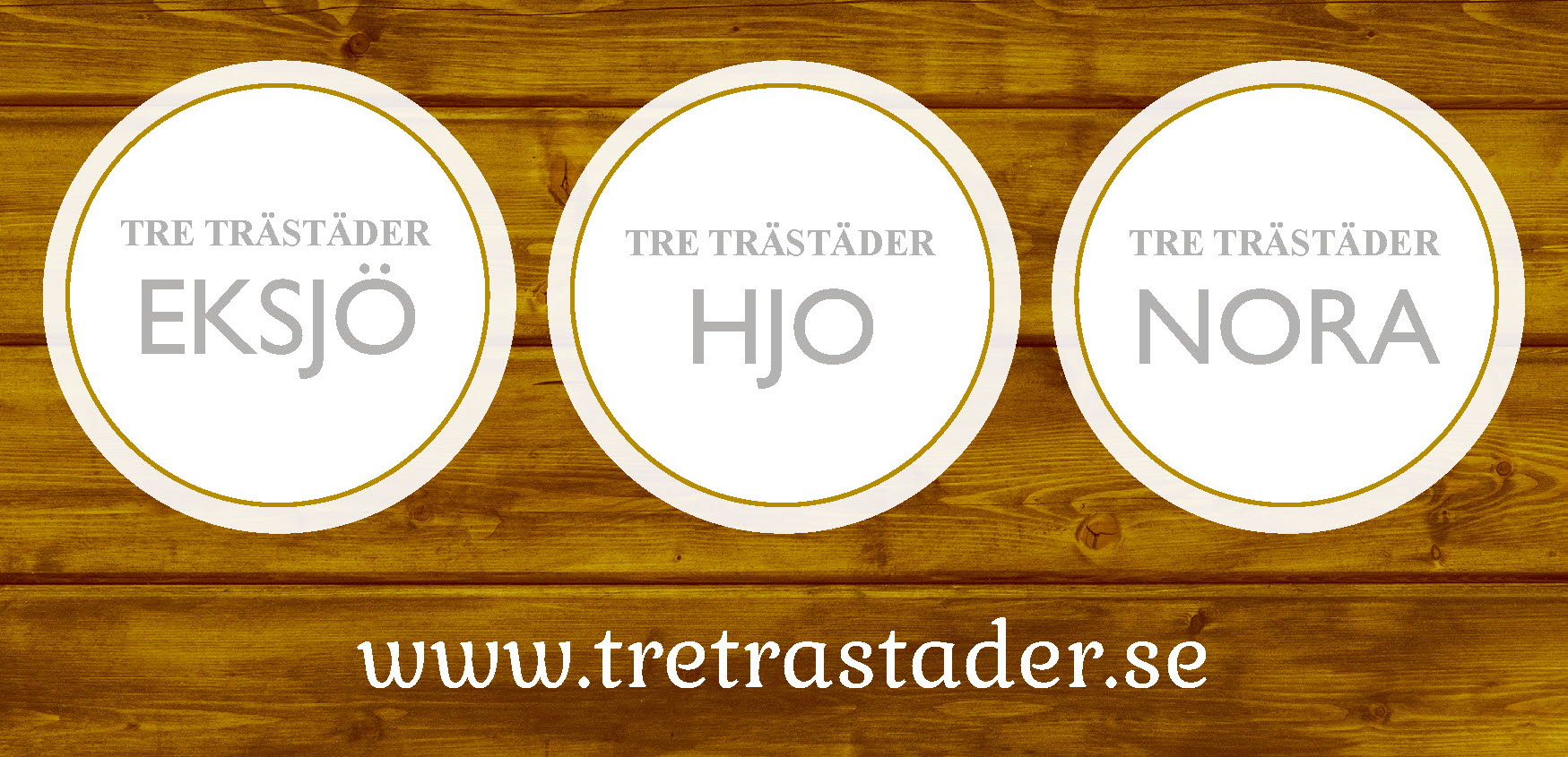 Ett vykort från Tre Trästäder Eksjö, Hjo och Nora. 