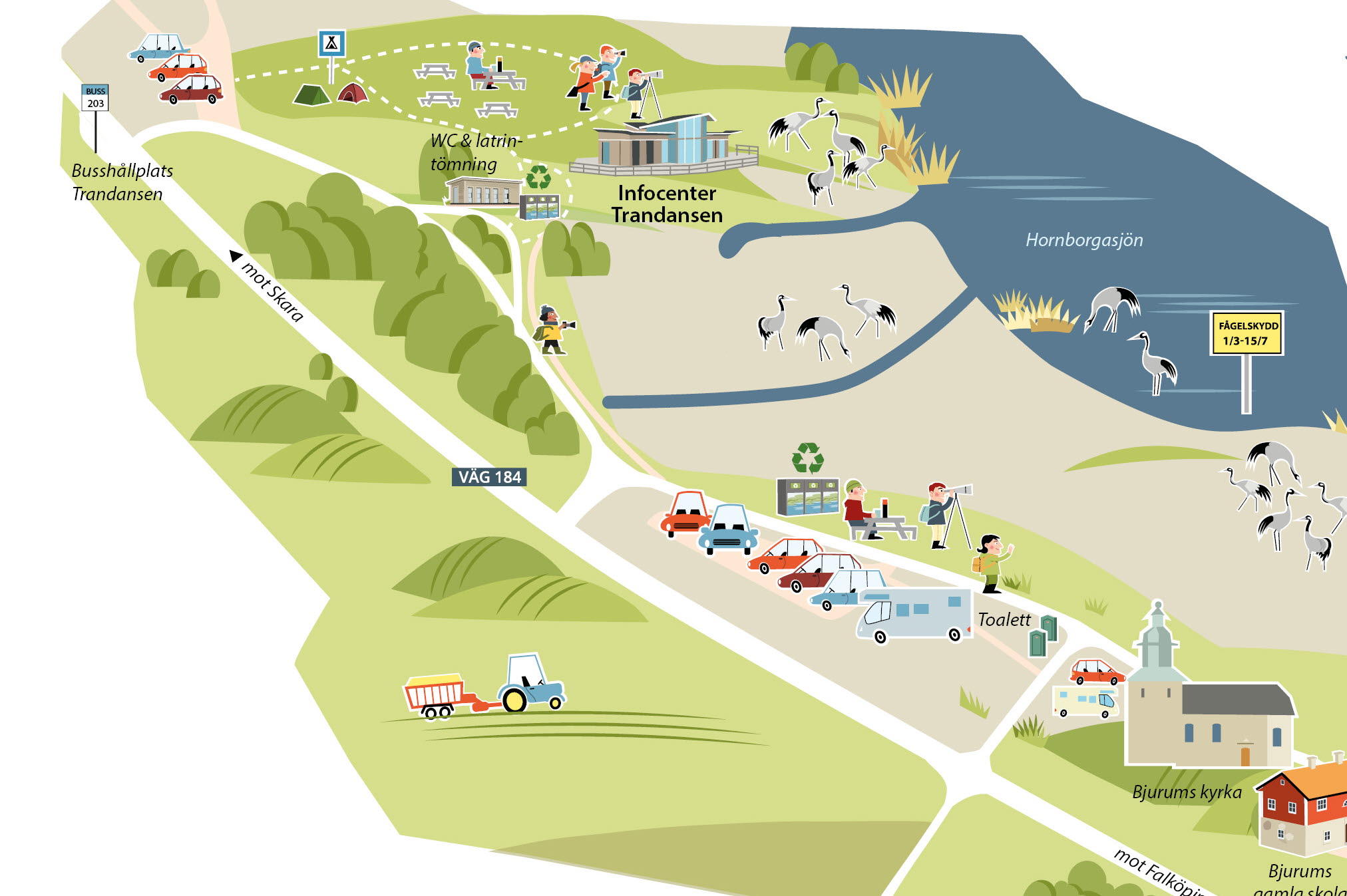 Karta över trandansens område.