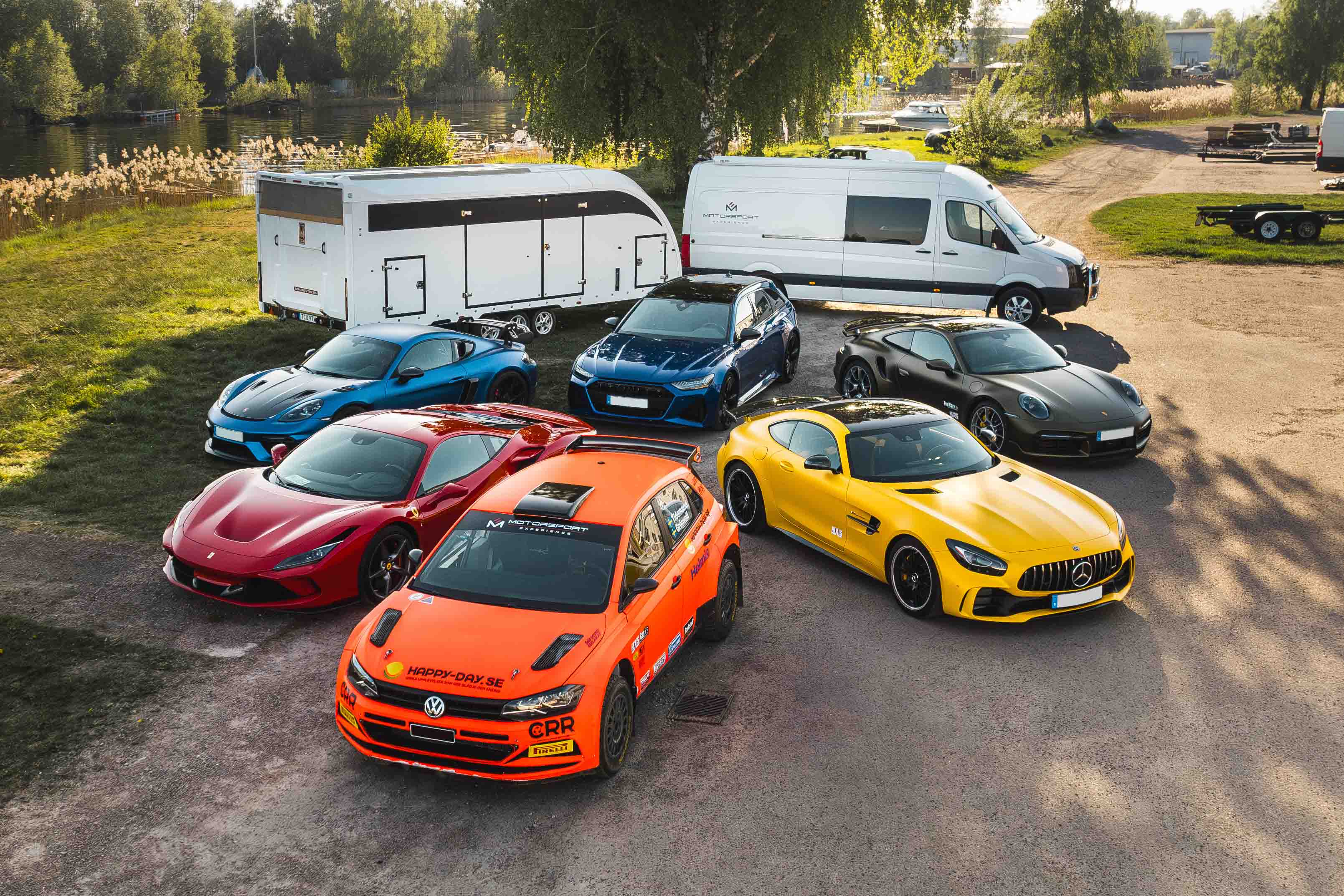 Uppradade racingbilar