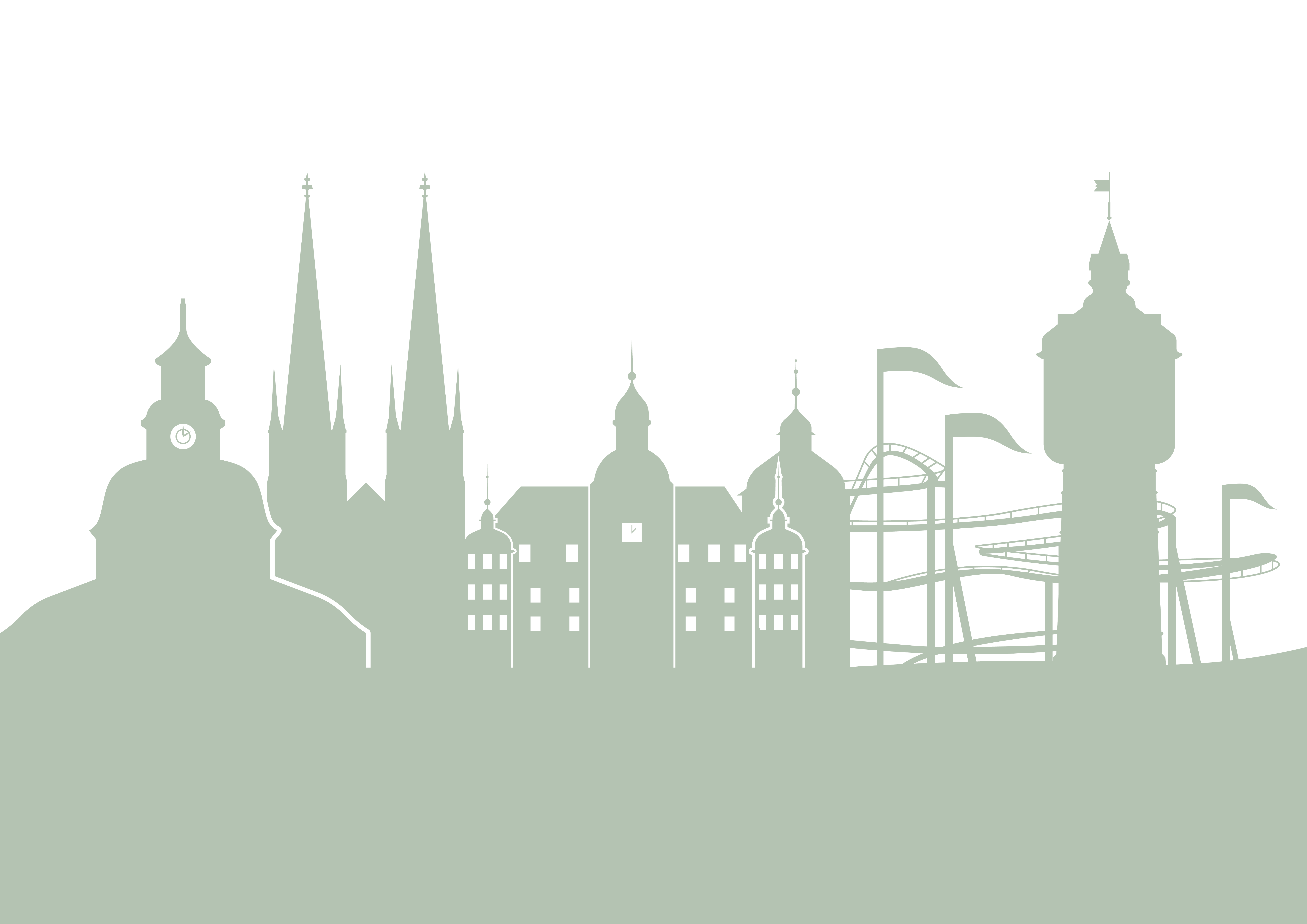 illustrerad siluett av byggnaden