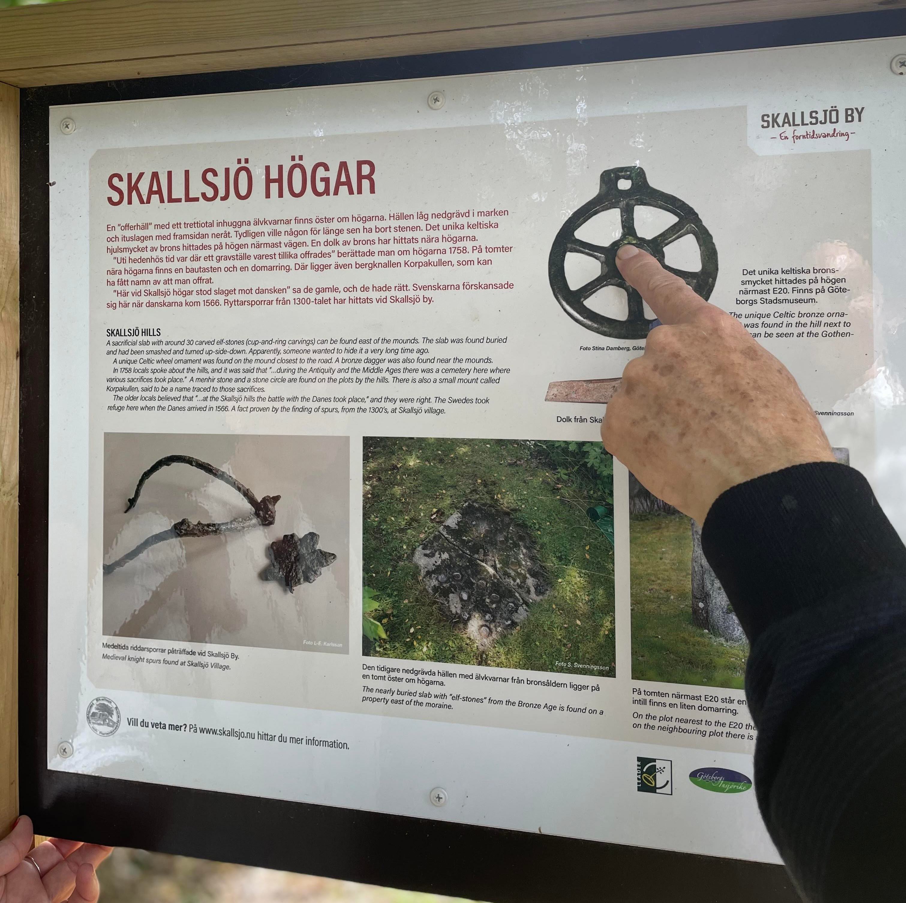 skallsjö forntidsvandring skylt