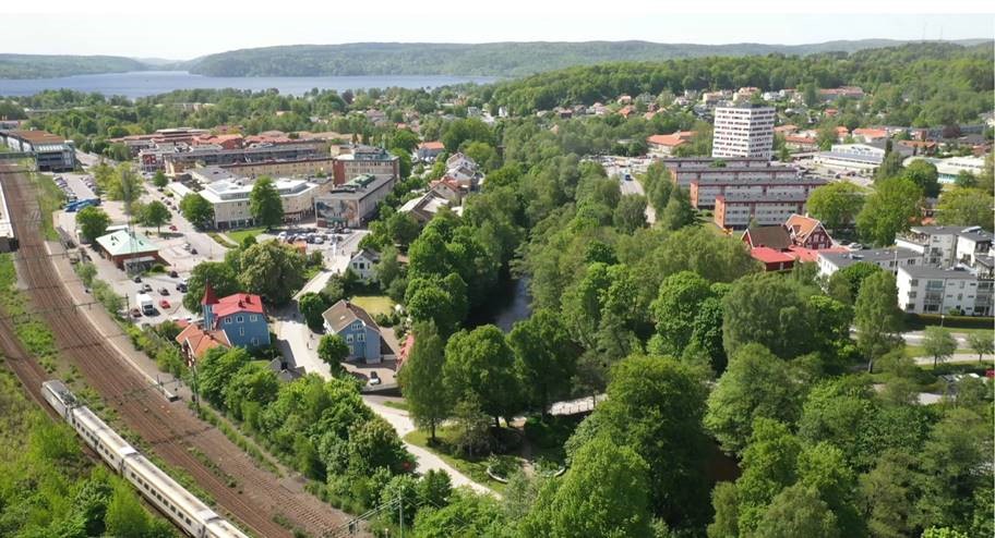 Aerial view over Lerum