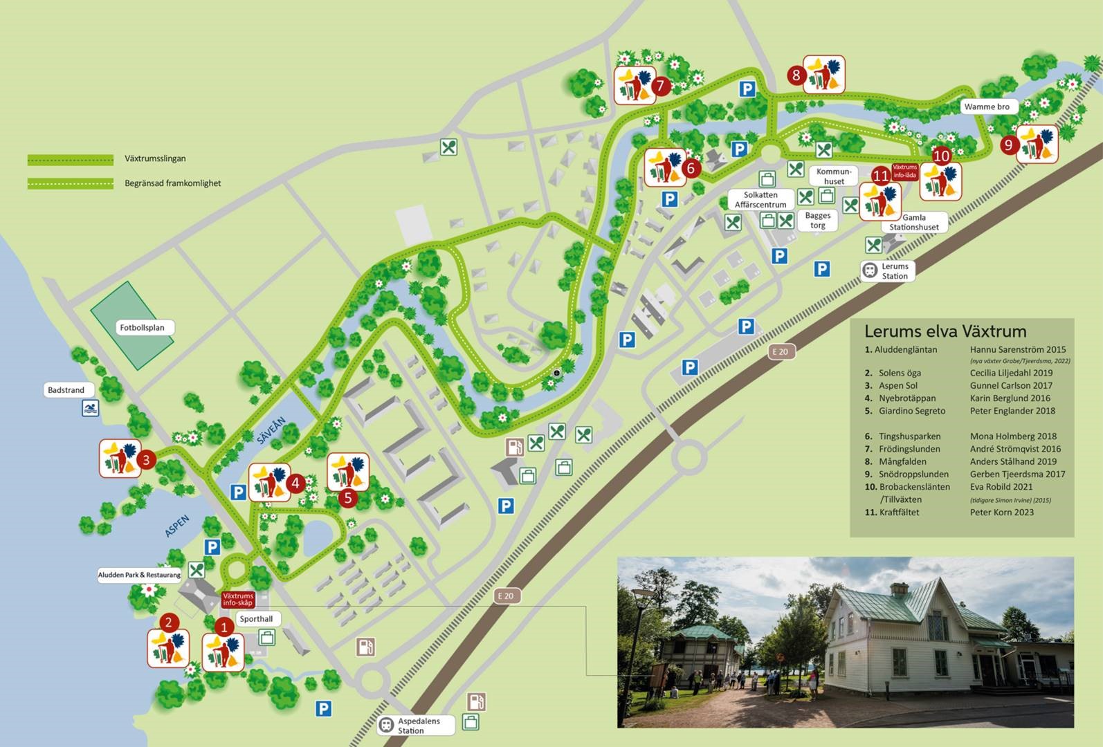 Karta som visar alla växtrumsplatser