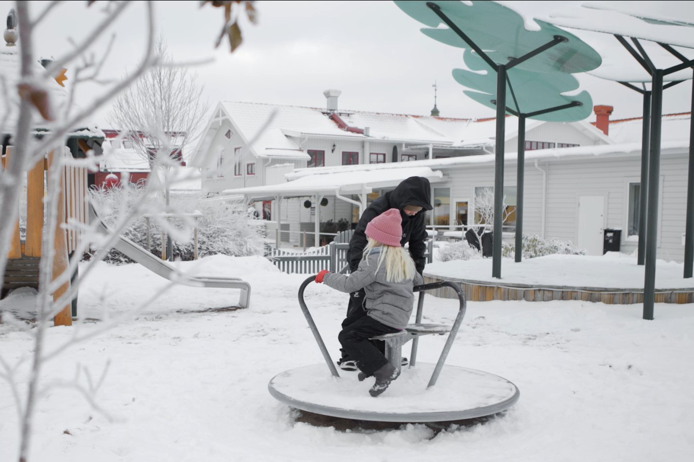 Badhusparken Ljungskile vinter