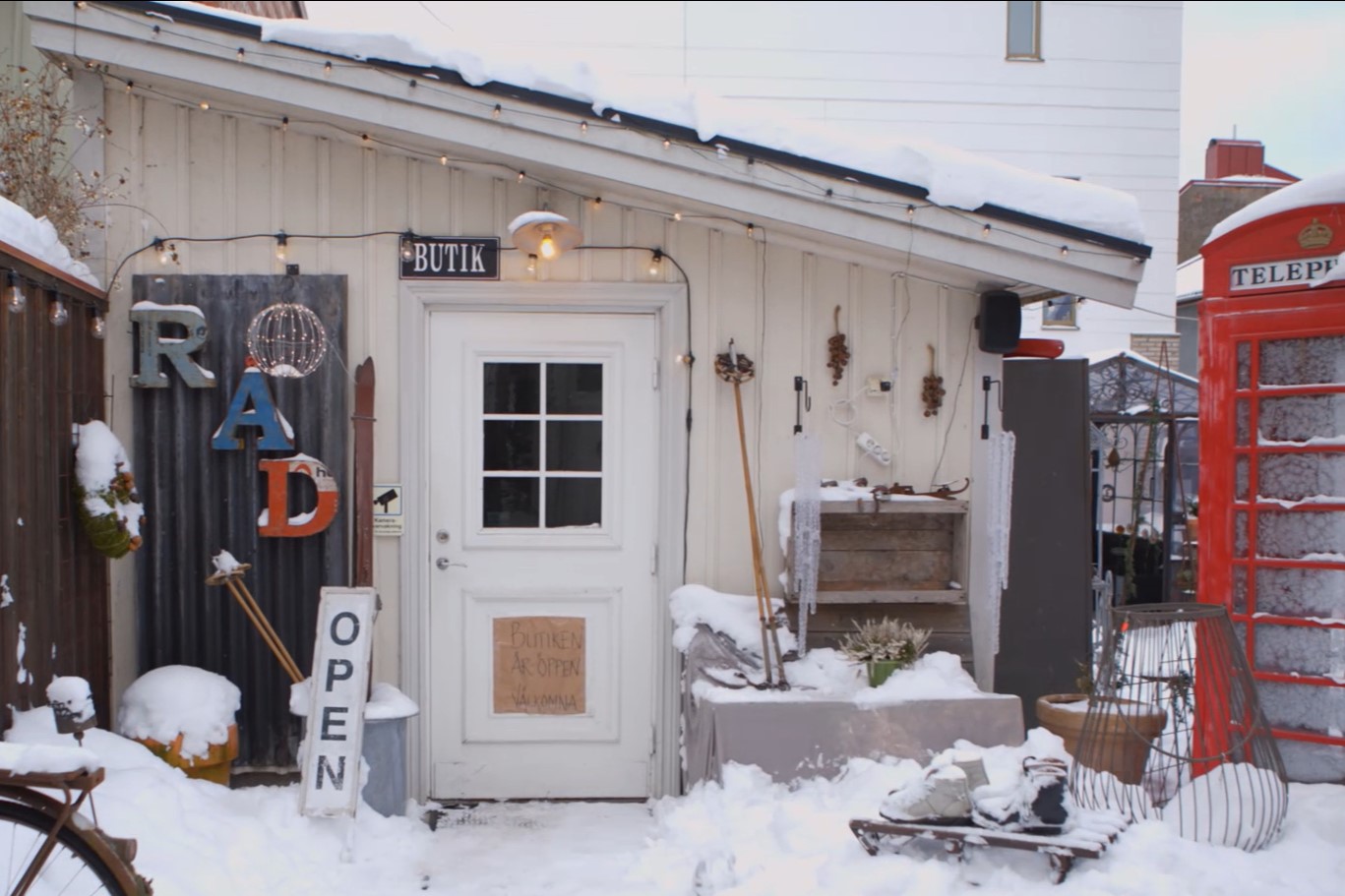 Shopping Uddevalla centrum vinter