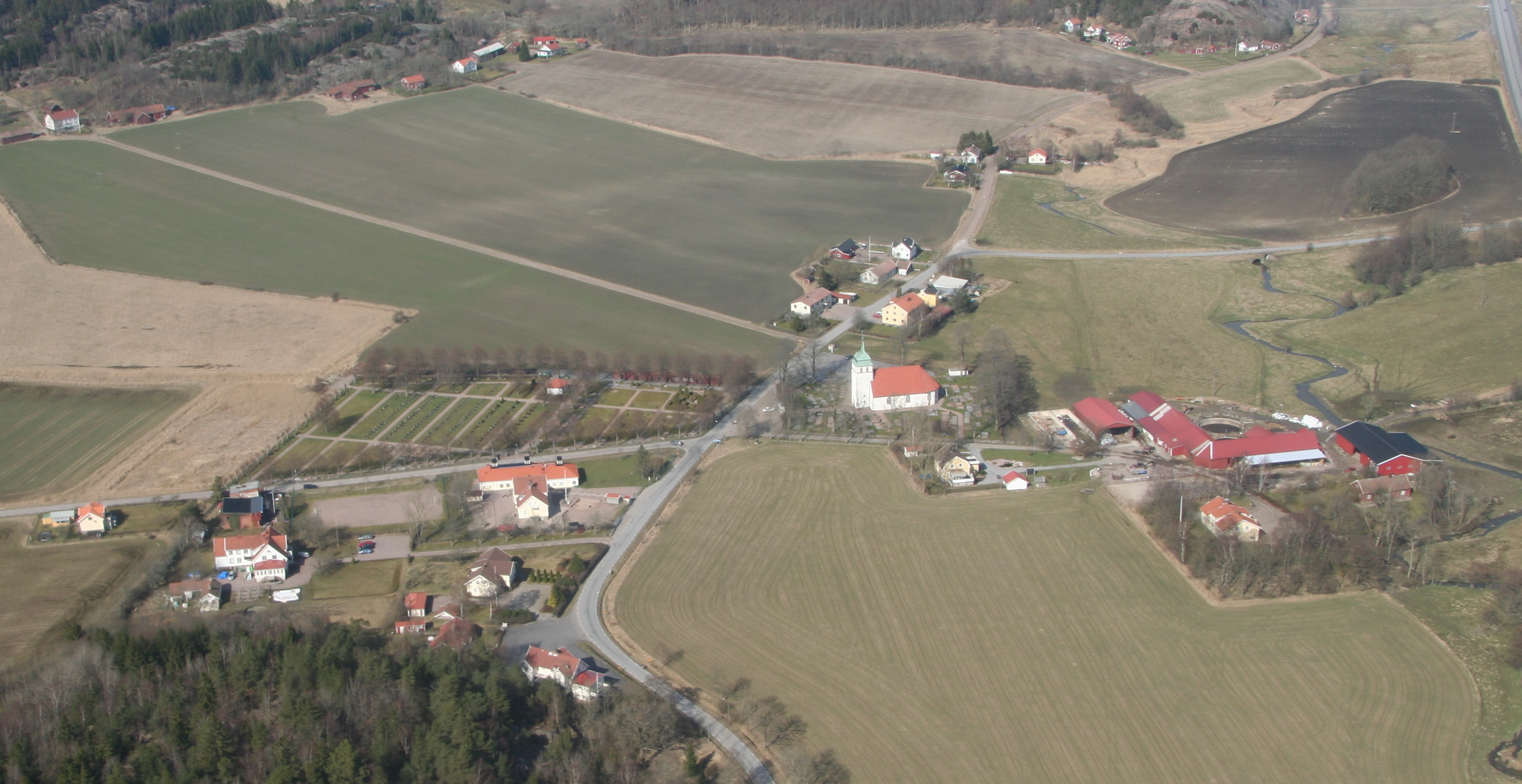 Flygfoto från Bro, Brastad
