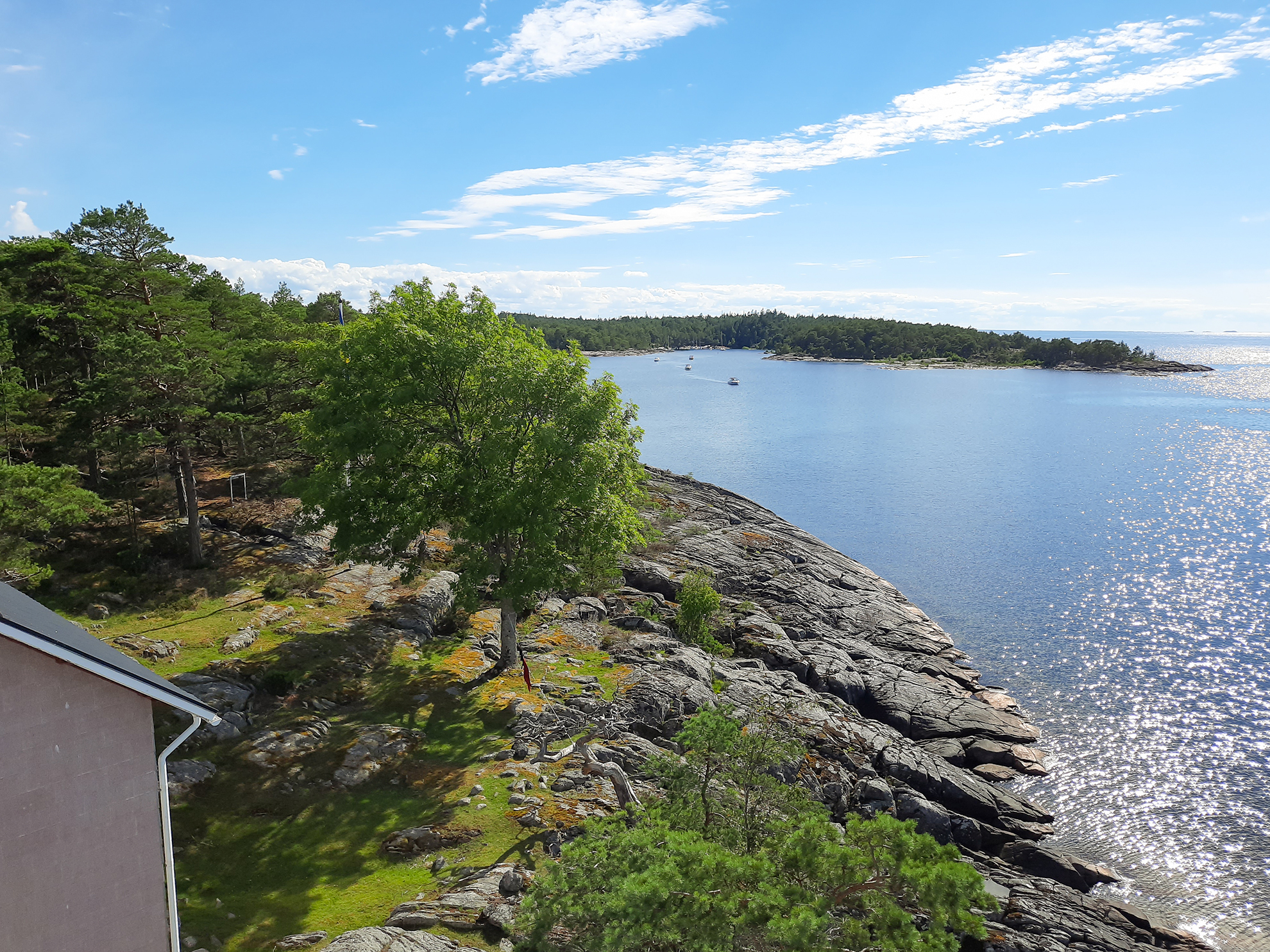 Utsikt från fyren på Djurö.