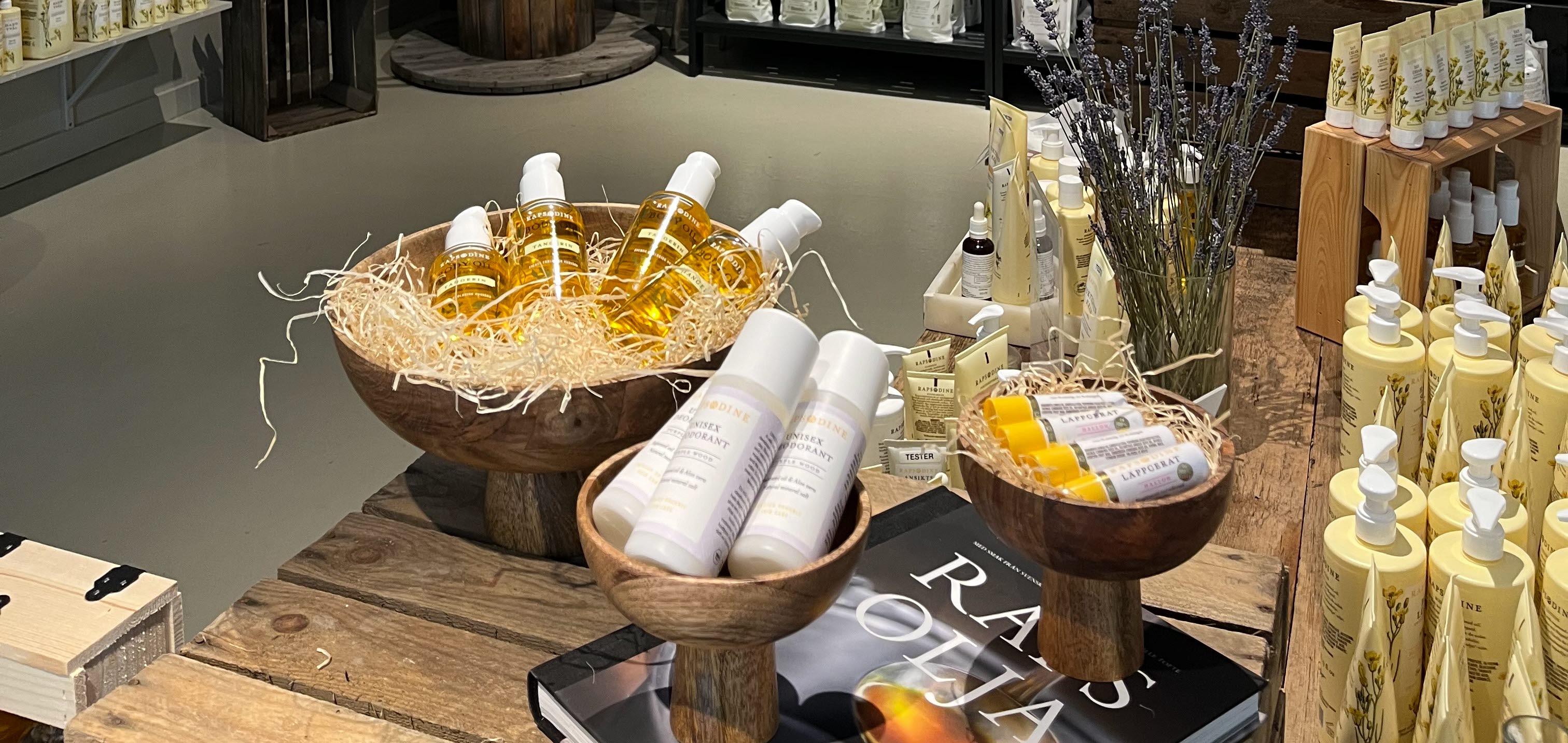 Rapsodine fabriksbutik i Mariestad.