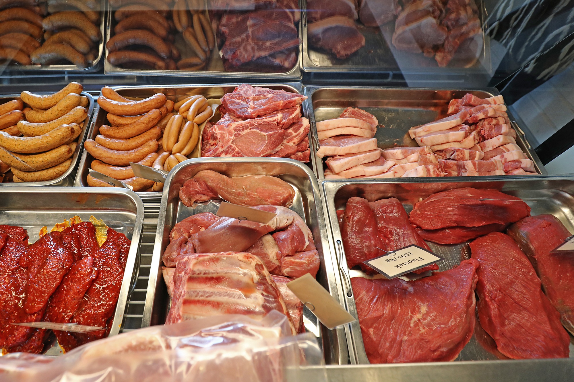 Brohage kött. Bild på charkuterier.