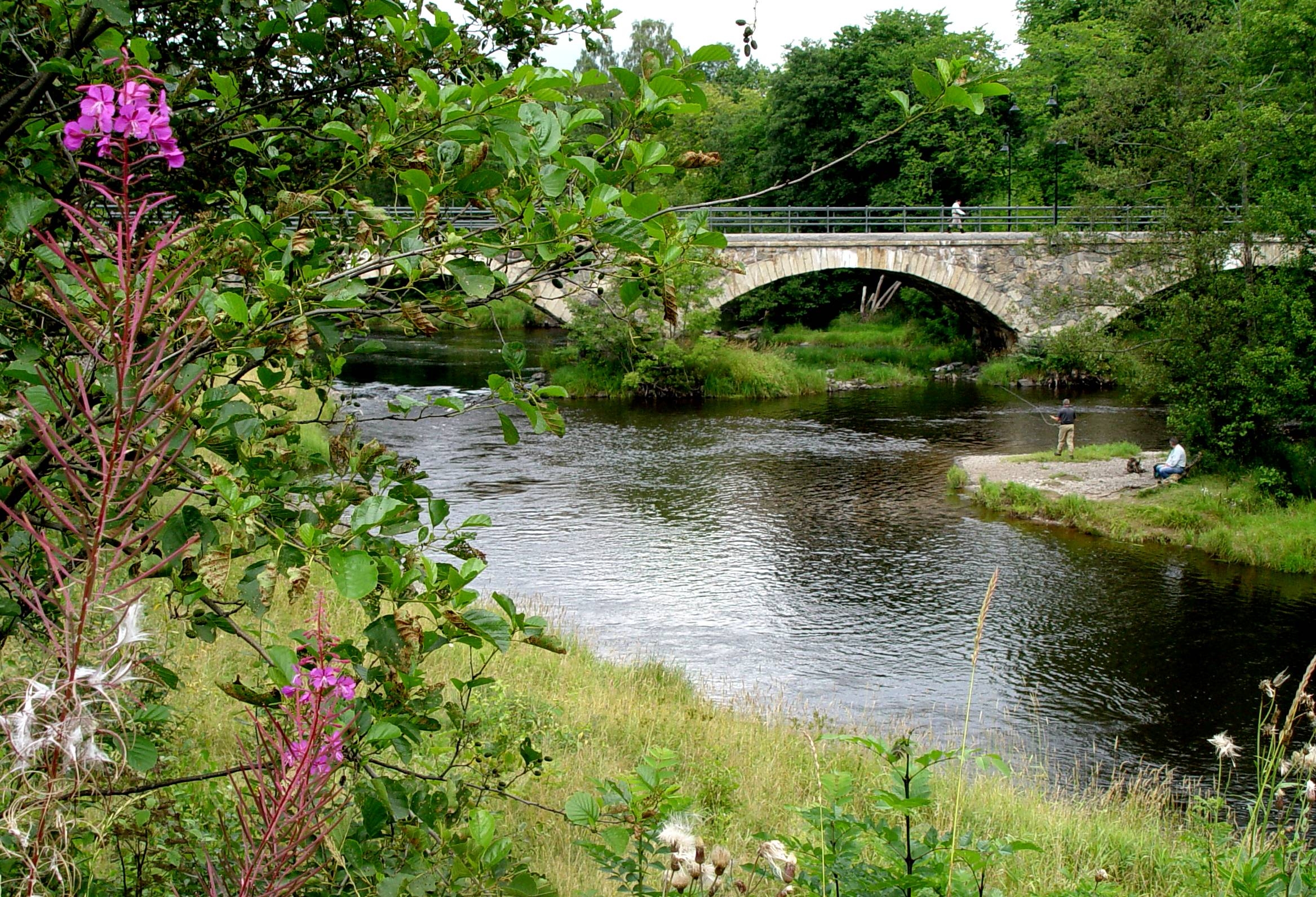 Bild på fiskare vid Kvistrumsbron.
