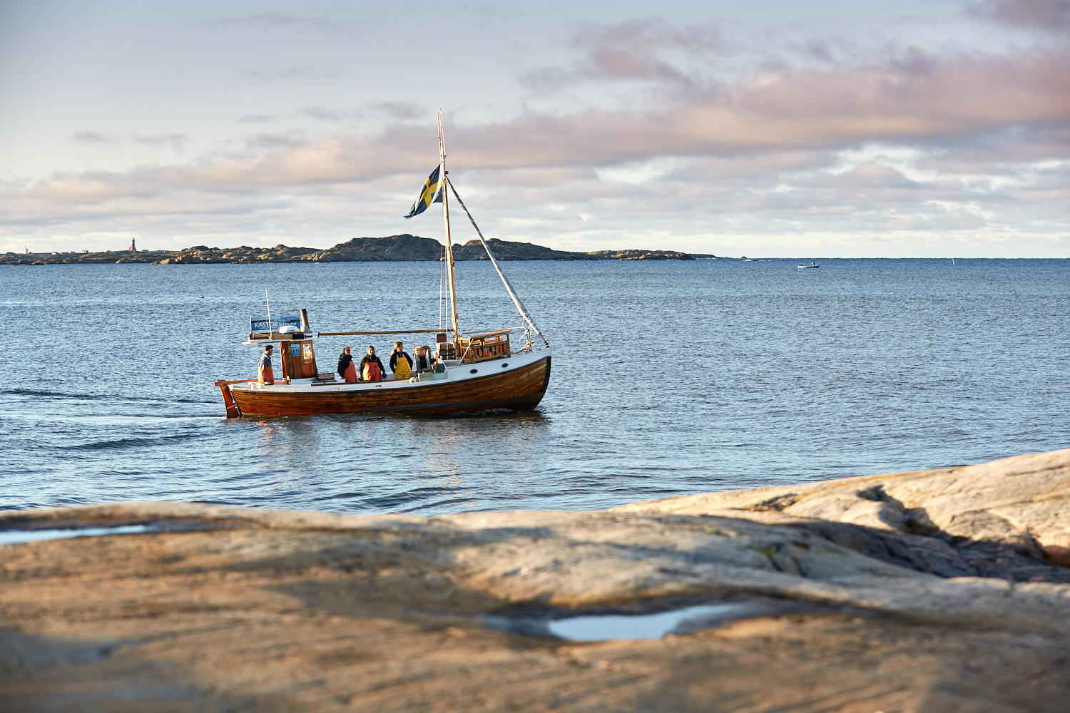 Vi fiskar oftast nära land