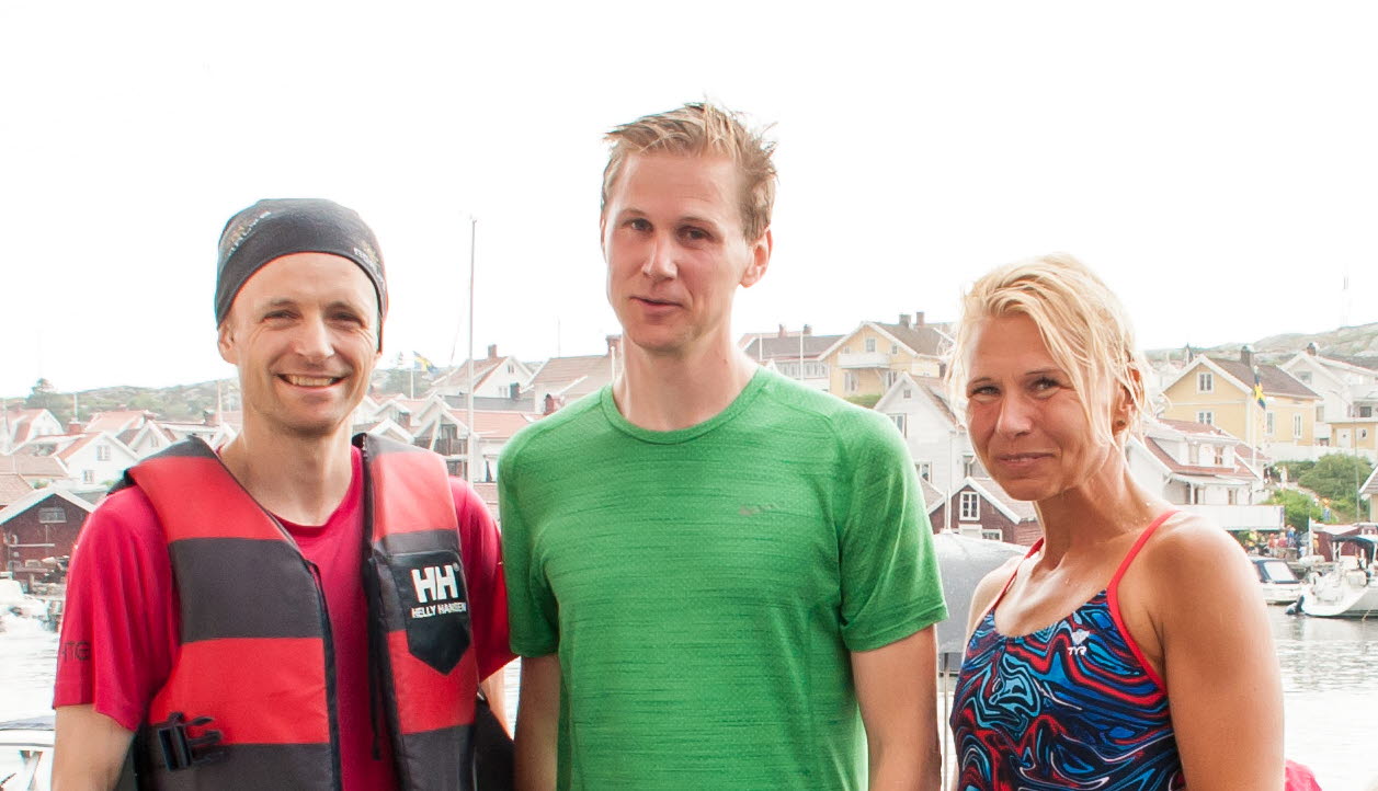 Vinnande lag i Kanalstafetten 2018
Erik Framme, Mikael Gren, Eva Rongård. 
Kanalfesten Grundsund Skaftö
