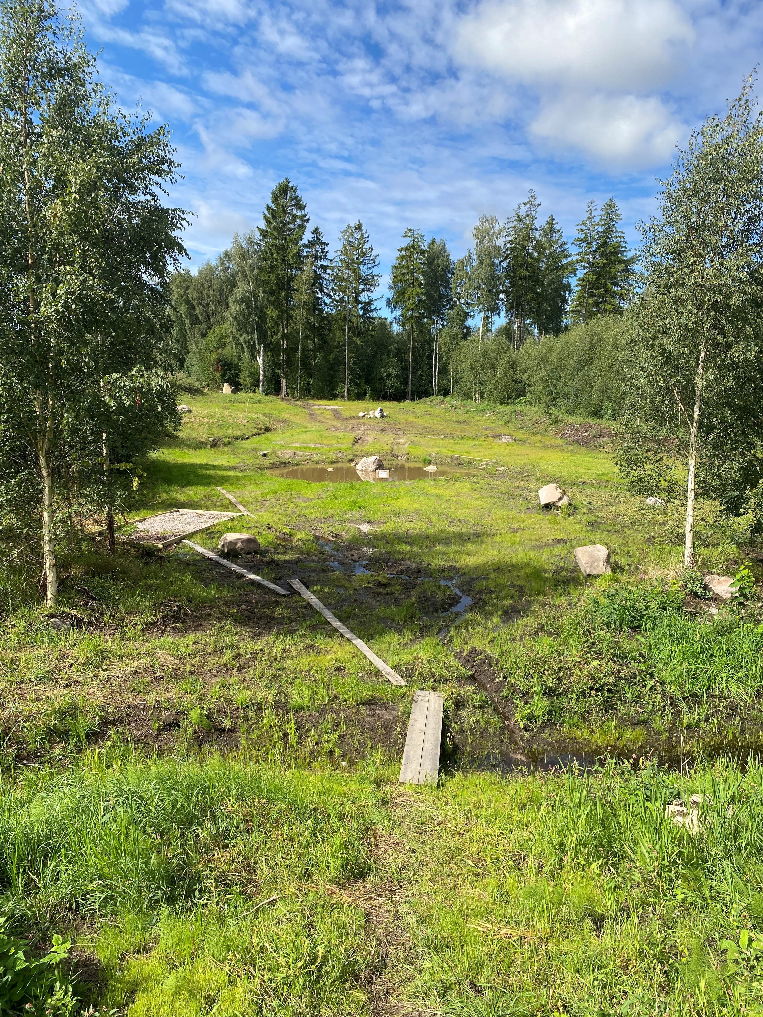 Uddetorp discgolfpark i Skara, hål 1.