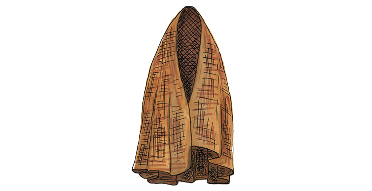 En illustrerad bild av en mantel