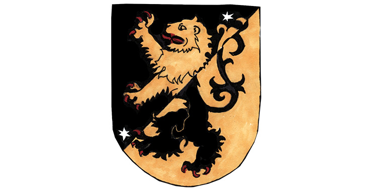 Skaraborgsvapnet, målad bild.