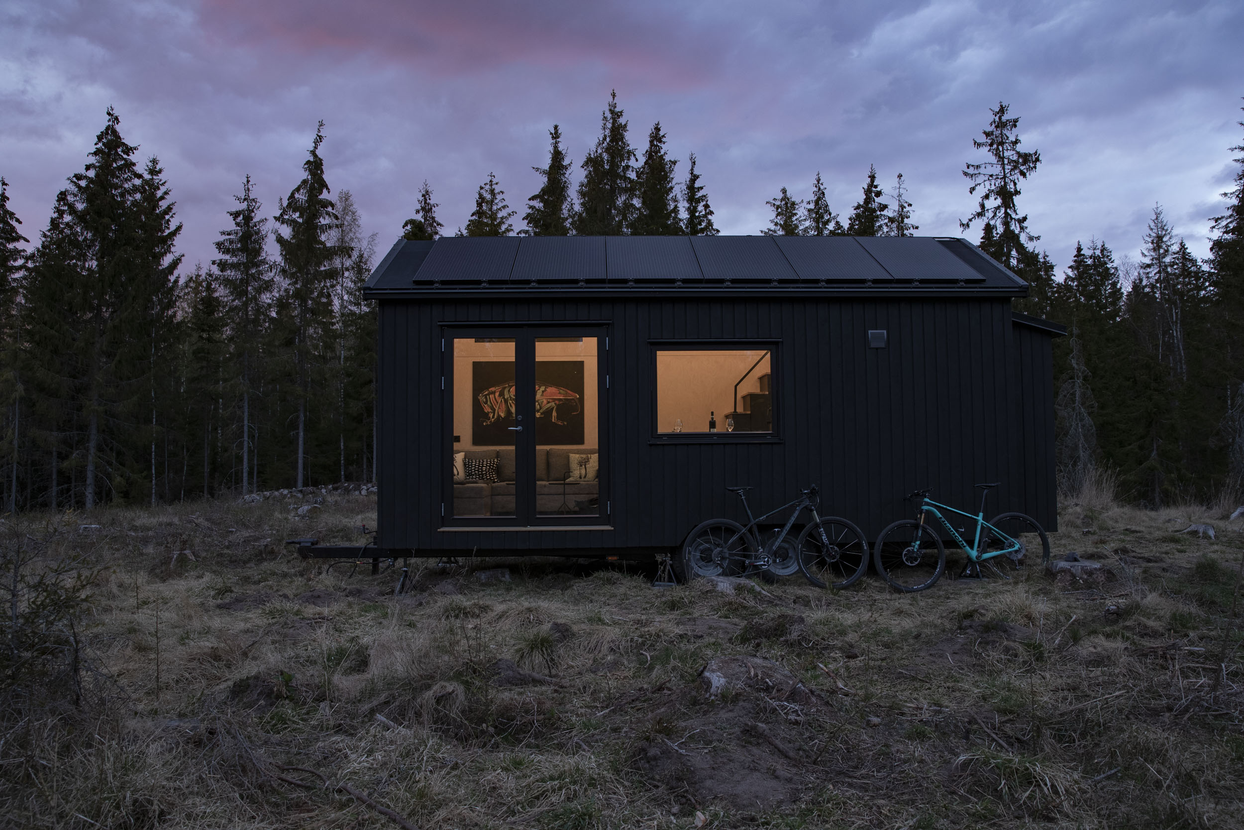 Tiny House InForest i skogarna utanför Hjo. 