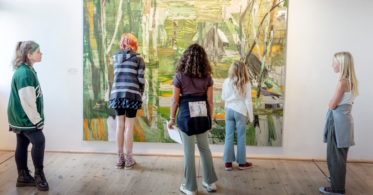 barn på visning i konstmuseet