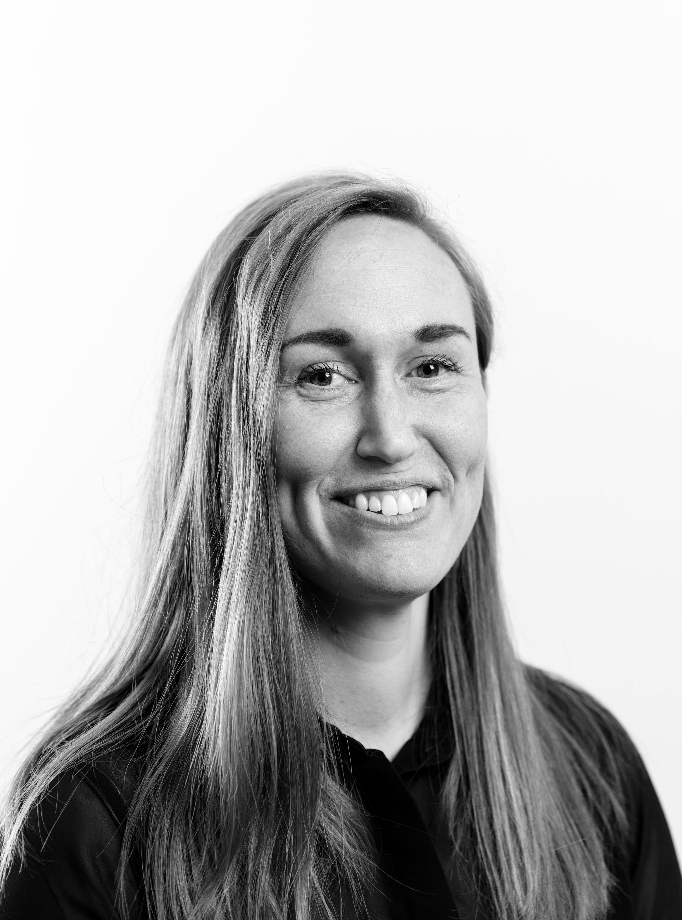 Svartvit bild av personal på Next Skövde