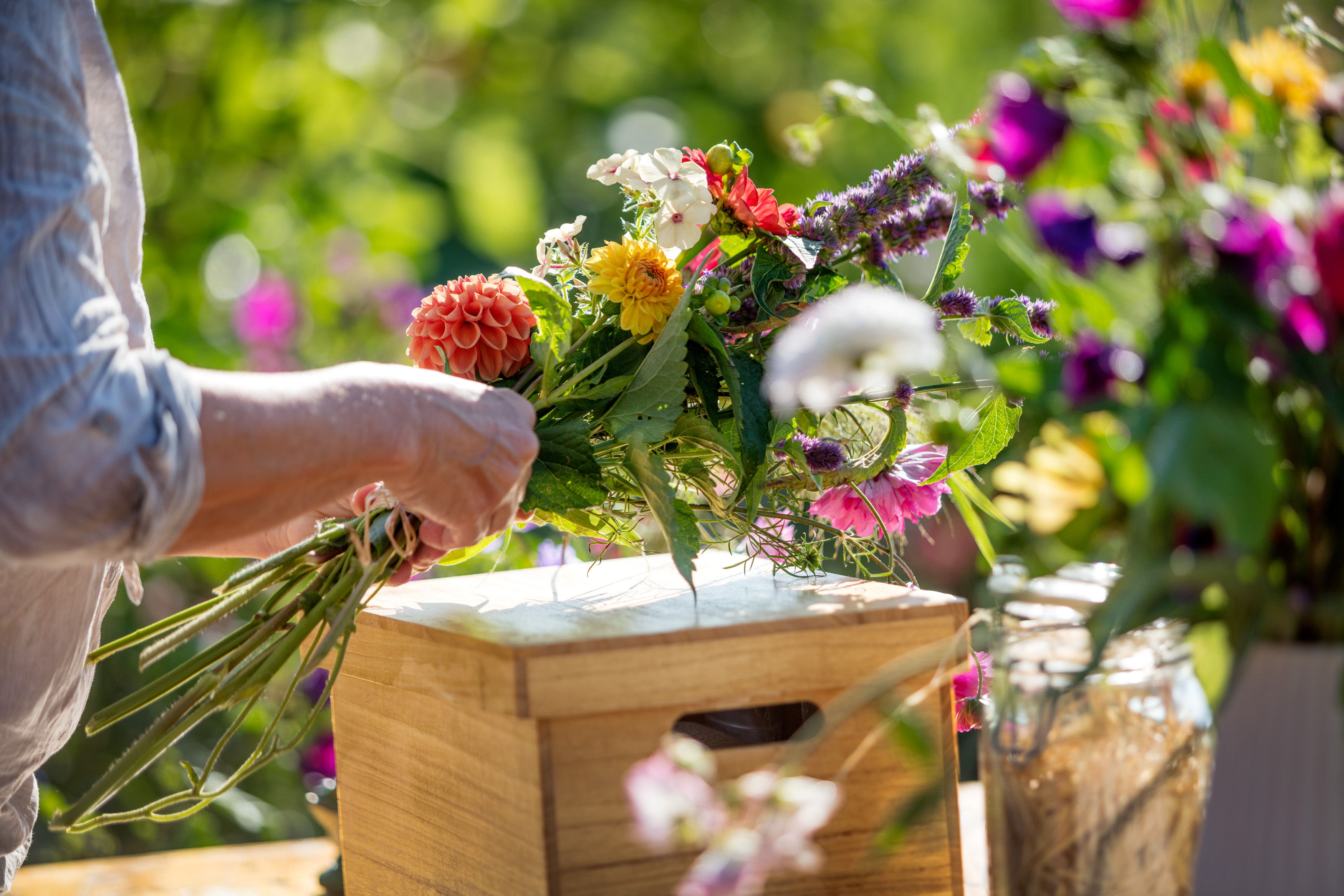 Blombukett på snittblommor
