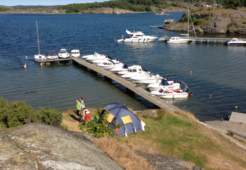 Tältplats på Malöcamping