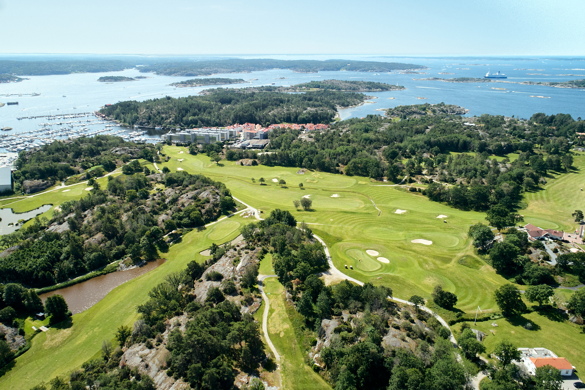 Vy över Strömstad Golfklubb