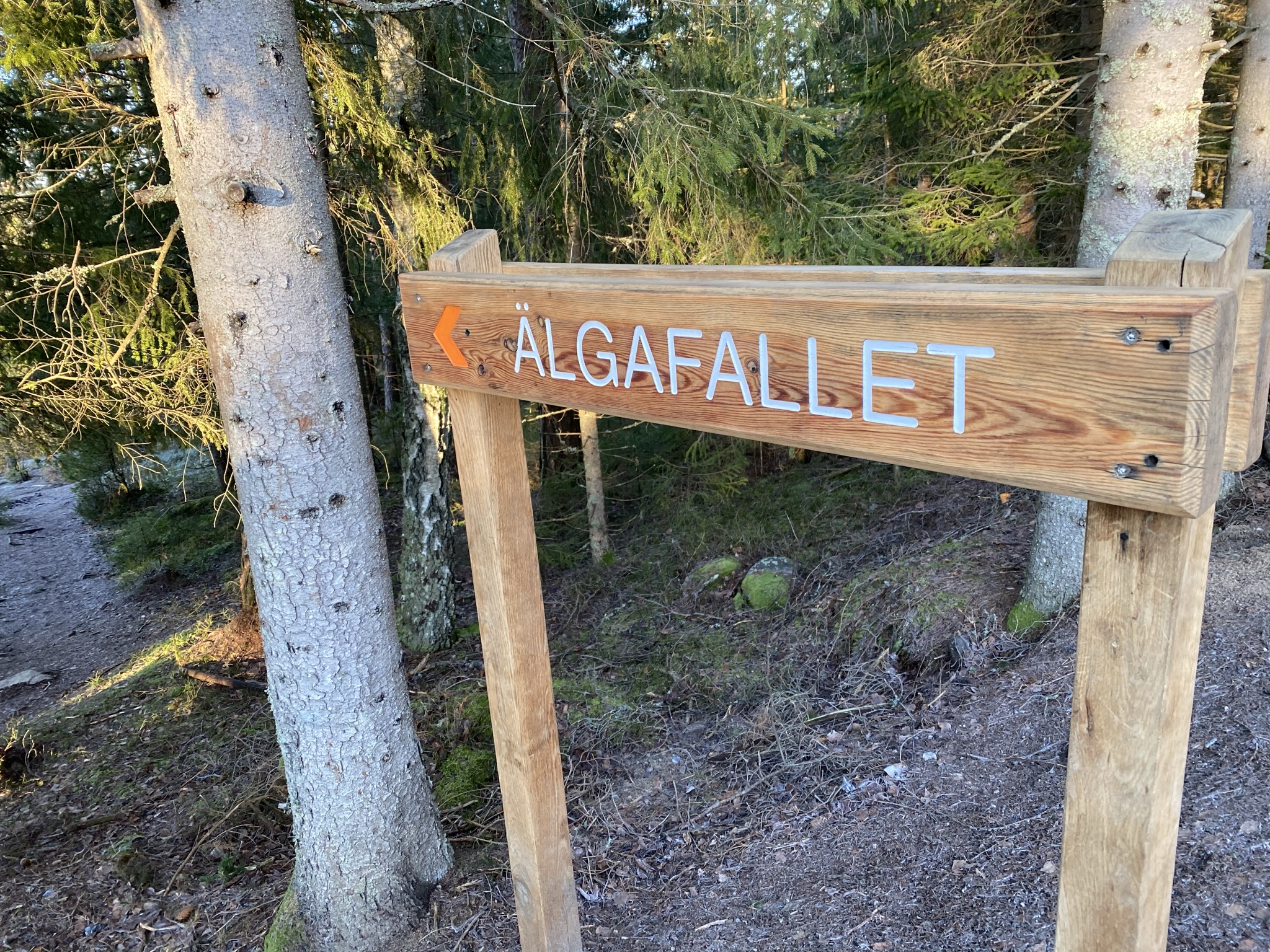 Älgafallet skylt