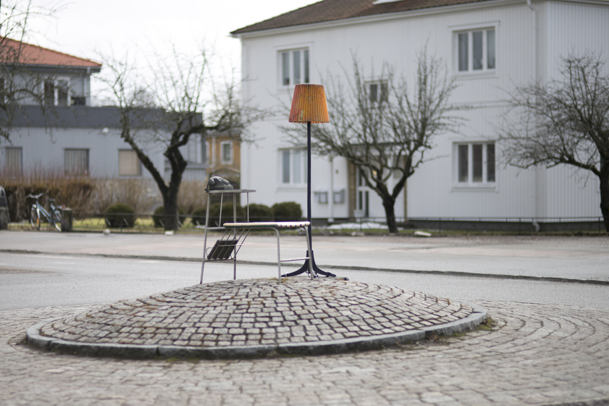 Telefonbord Wards och lampa 50-tal