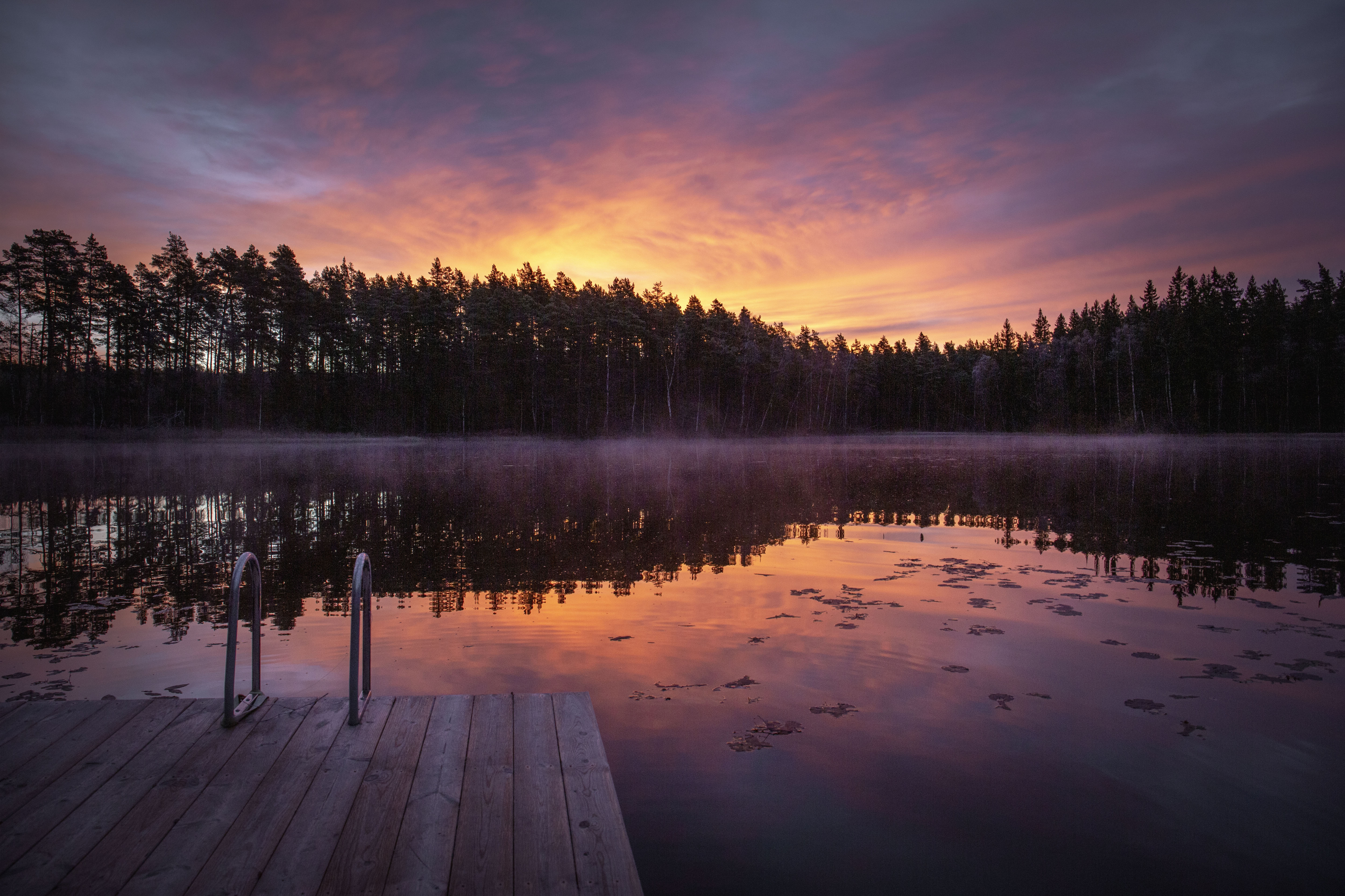 Frostig sjö på Hökensås