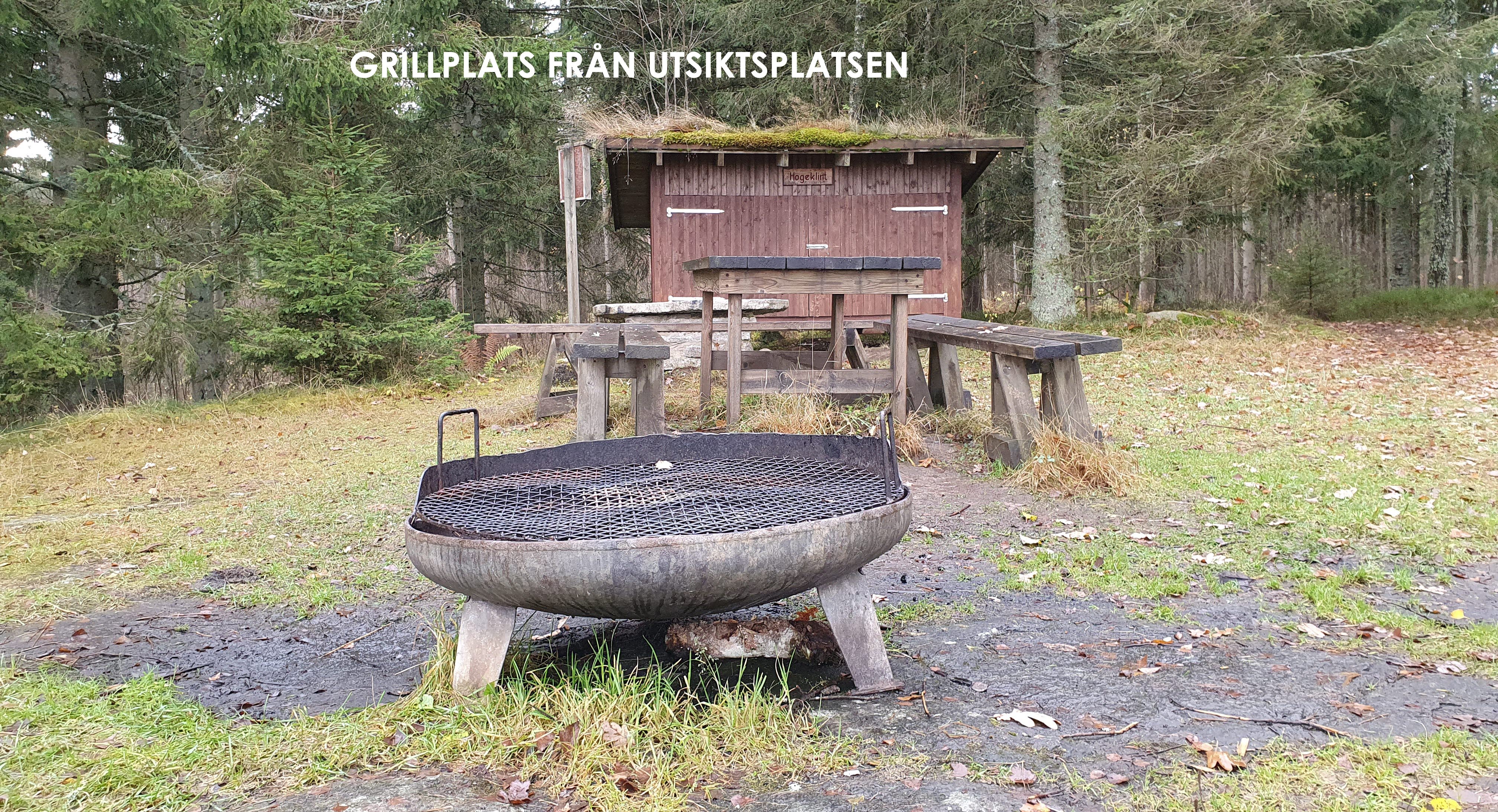 Grillplats vid utsiktsplatsen vid Högeklint, Kungslena.