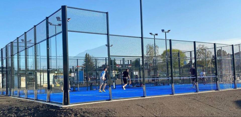 Vy över Tidaholms Padelbana.