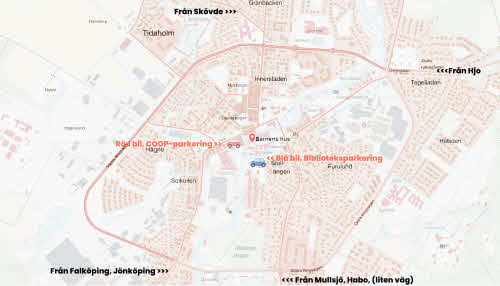 Kartbild över Tidaholm