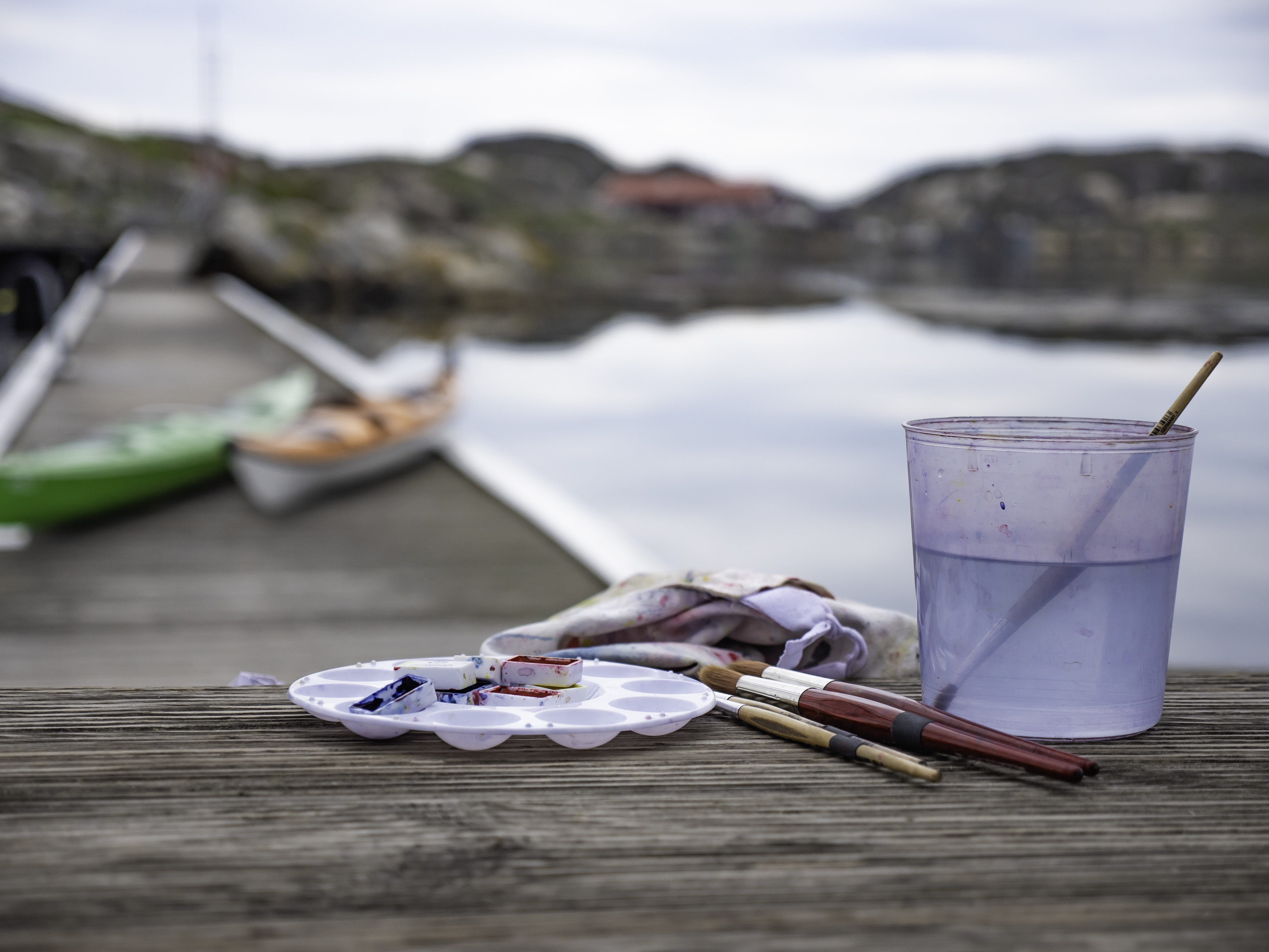 Kajak i skärhamn paddling vid akvarellmuseet 