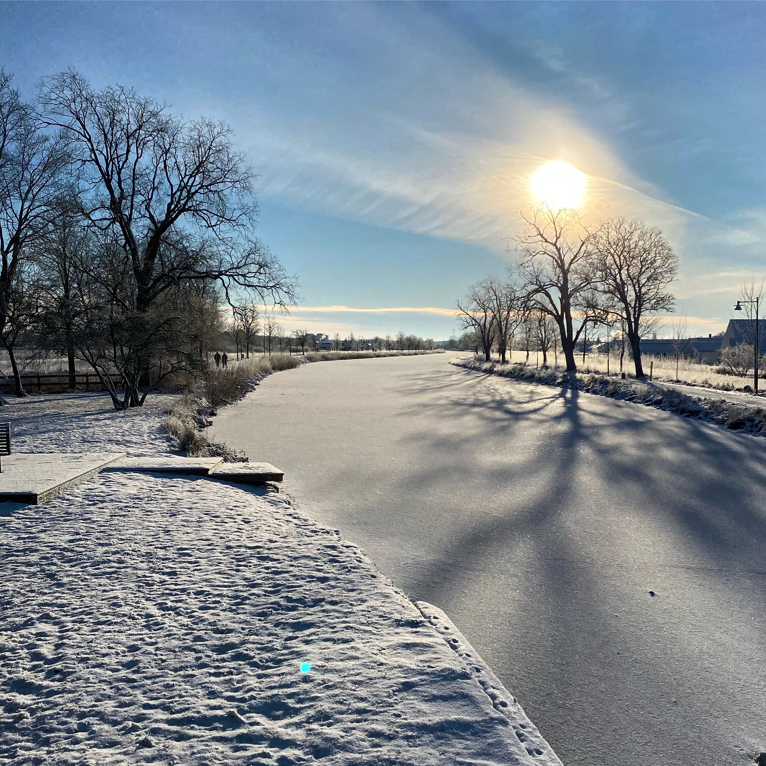 Vinter Göta kanal Töreboda