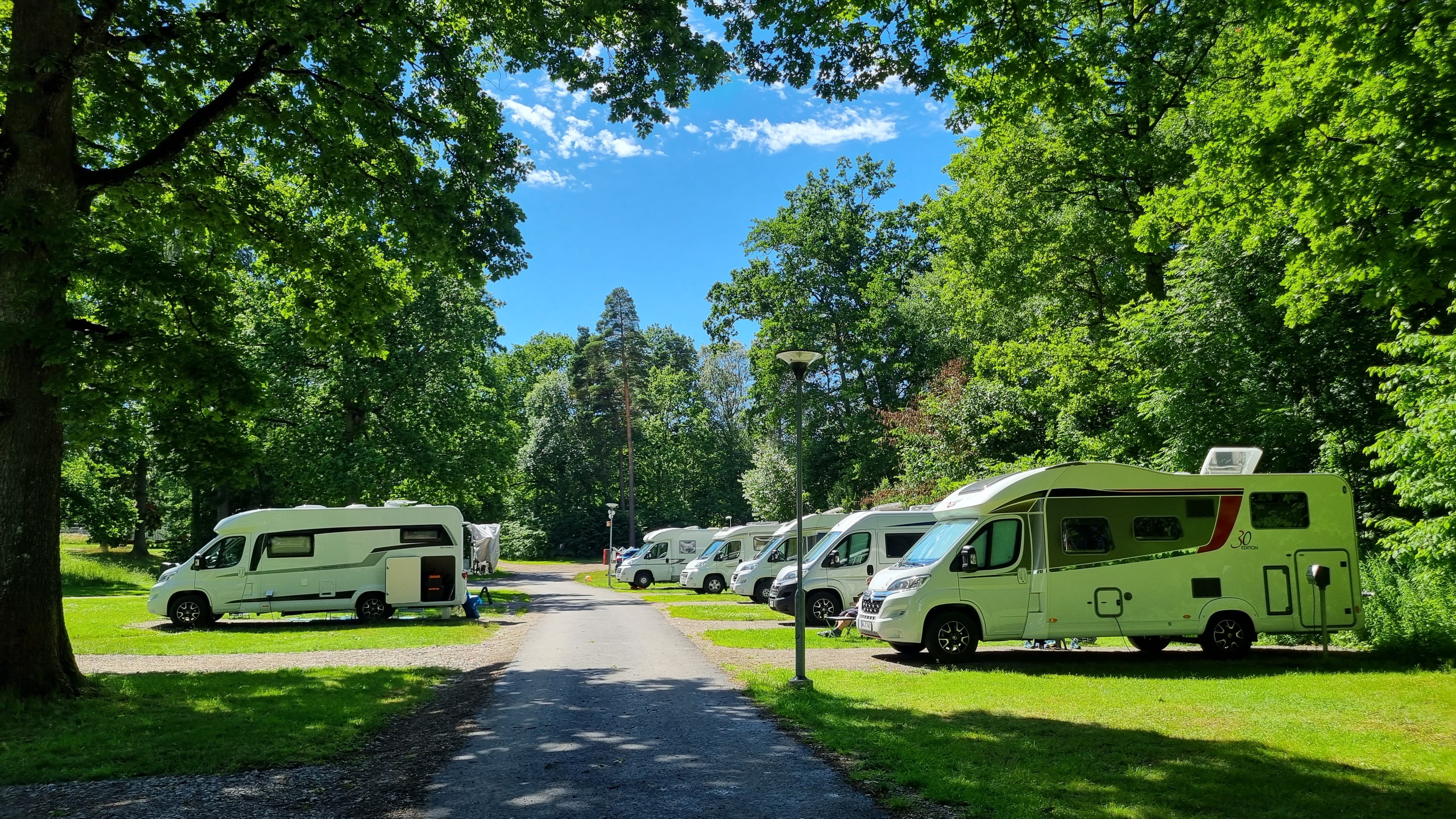 Caravans at a campingplace