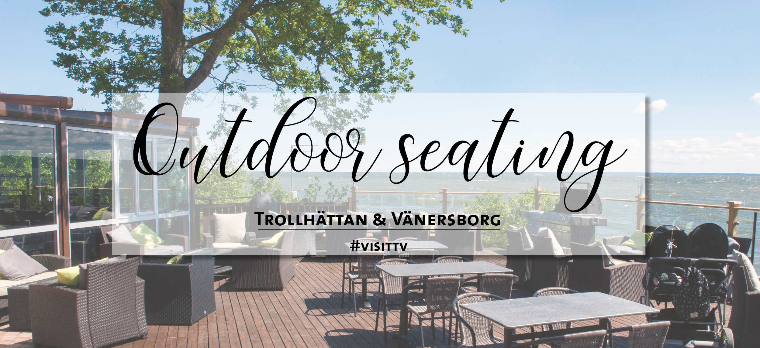 Ursands uteservering med utsikt över Vänern.