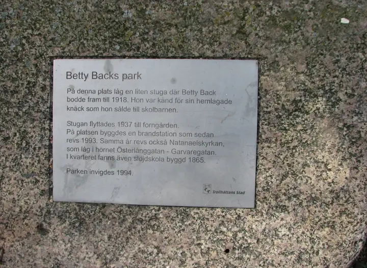Betty Backs park - Park of Fame