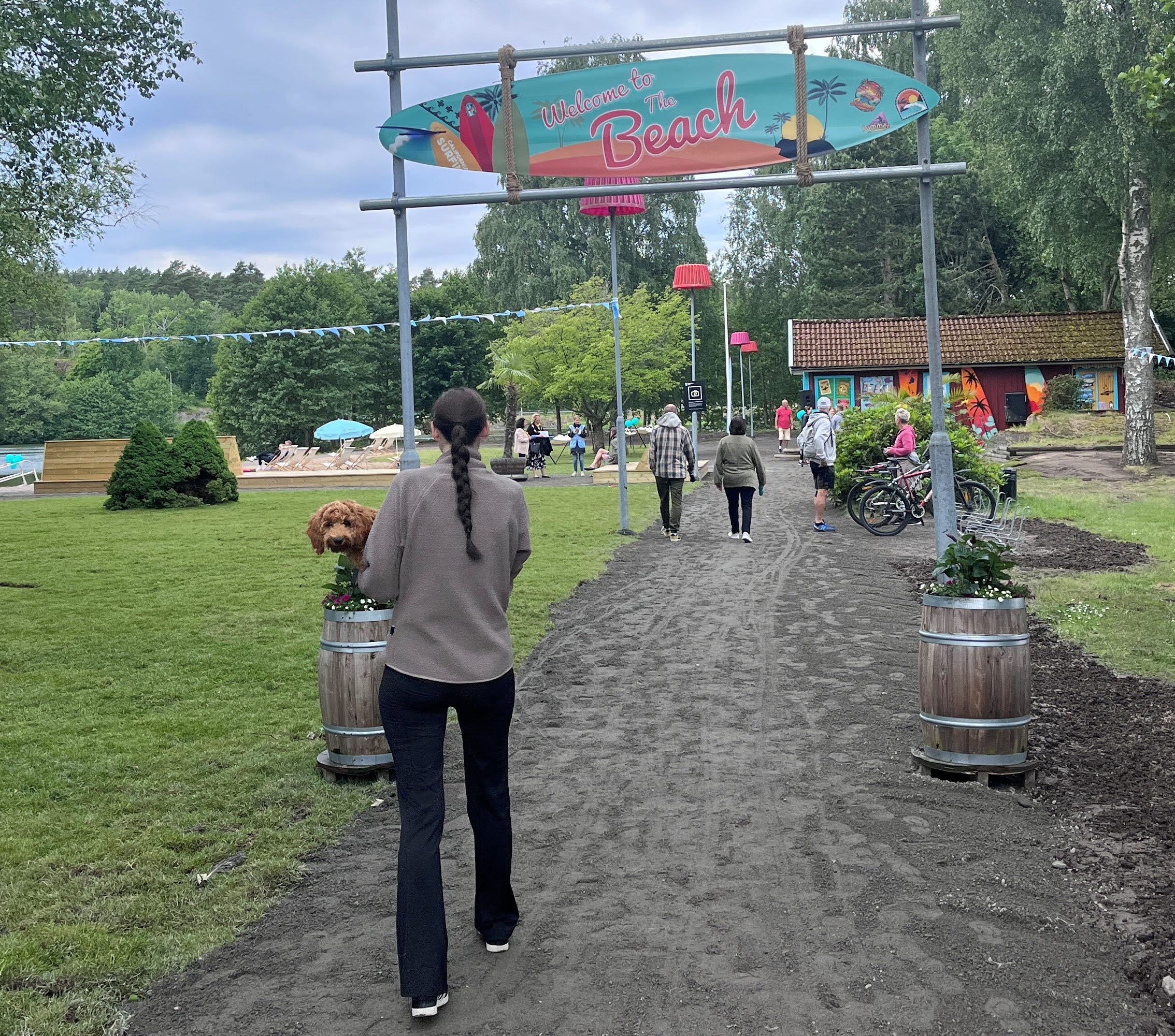 Entrén till Spiköns vadplats i Trollhättan. 