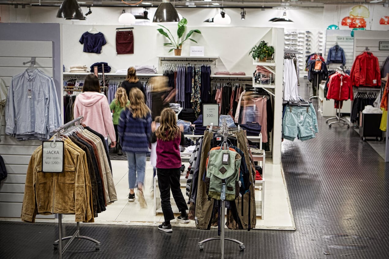 People in a clothingstore