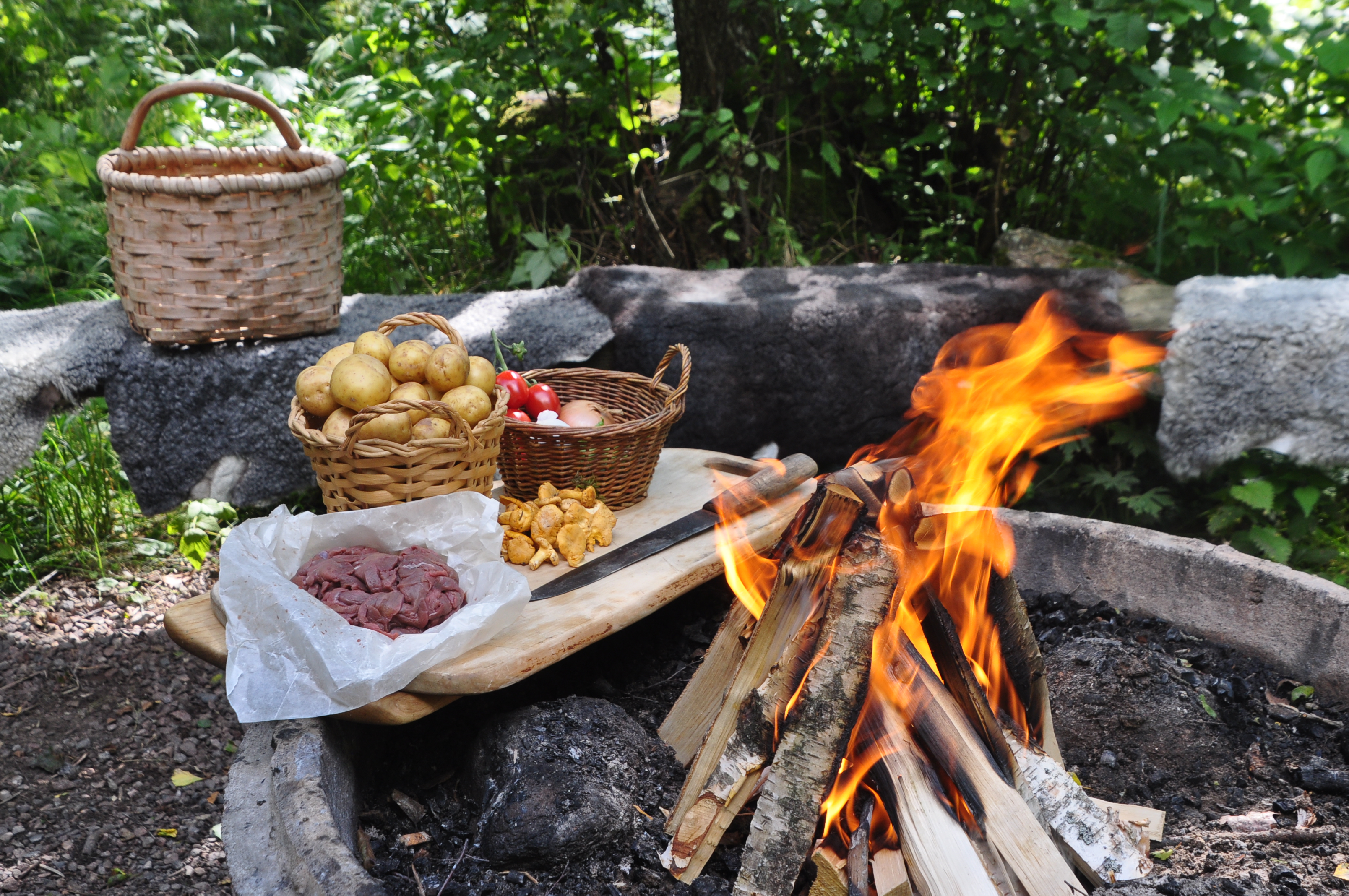 Öppen eld och fina råvaror. Vildmark Sjuhärad.