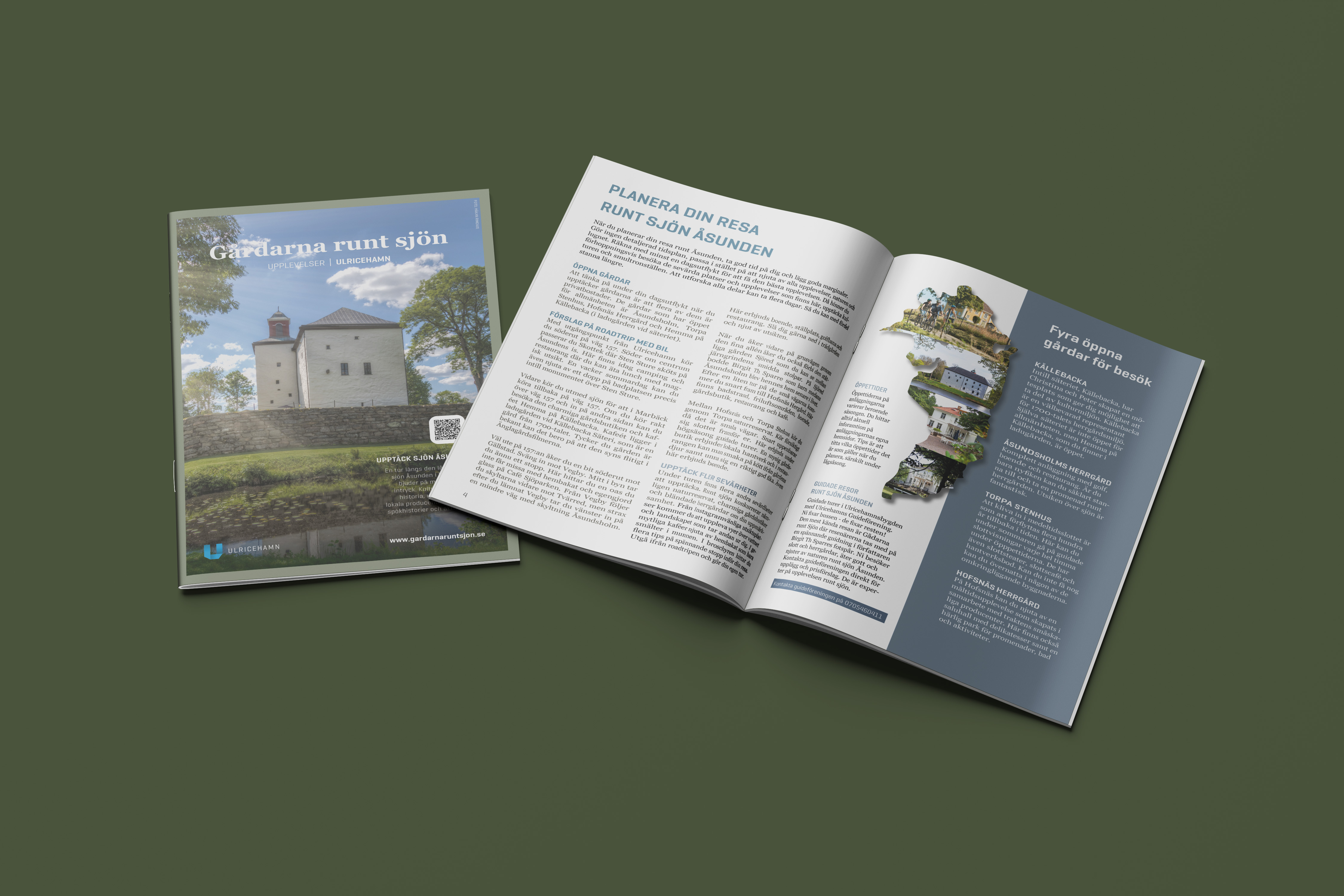 Broschyr över gårdarna runt sjön