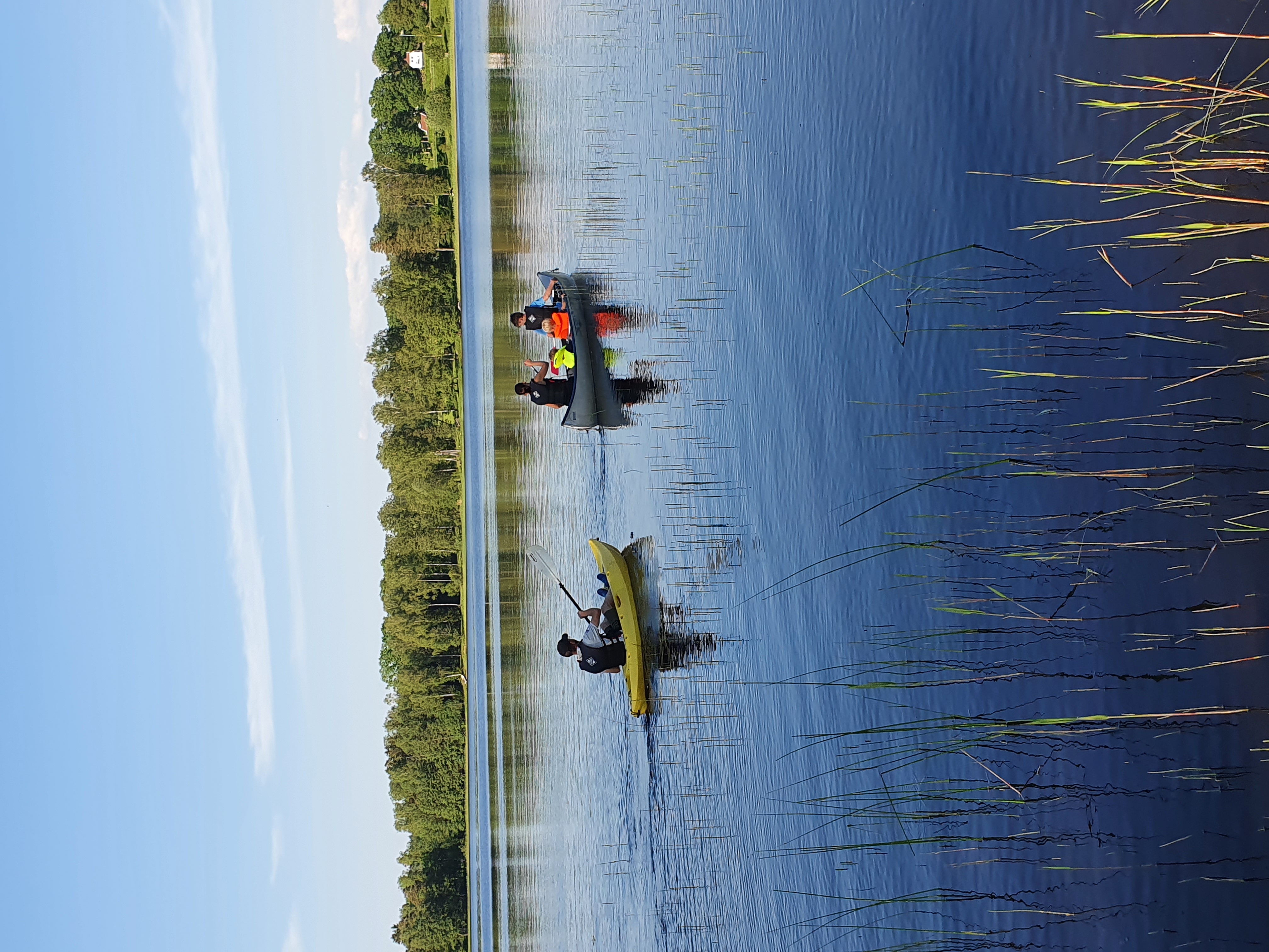 Kayaking on a lake
