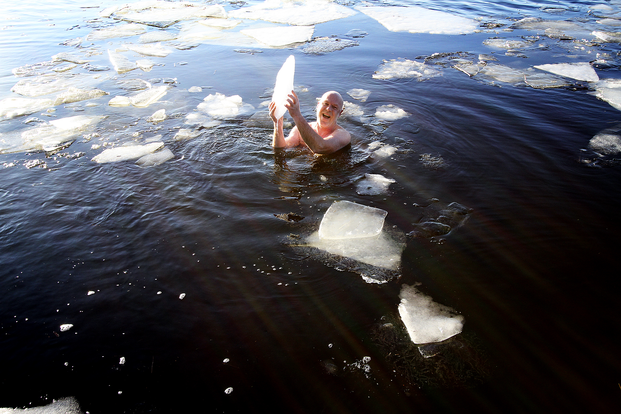 Kallbad efter bastu!