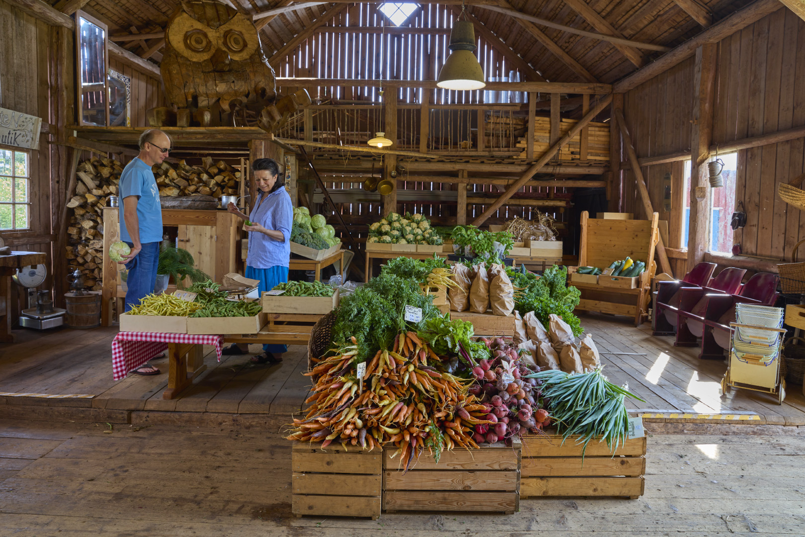 Grönsaker i en lada