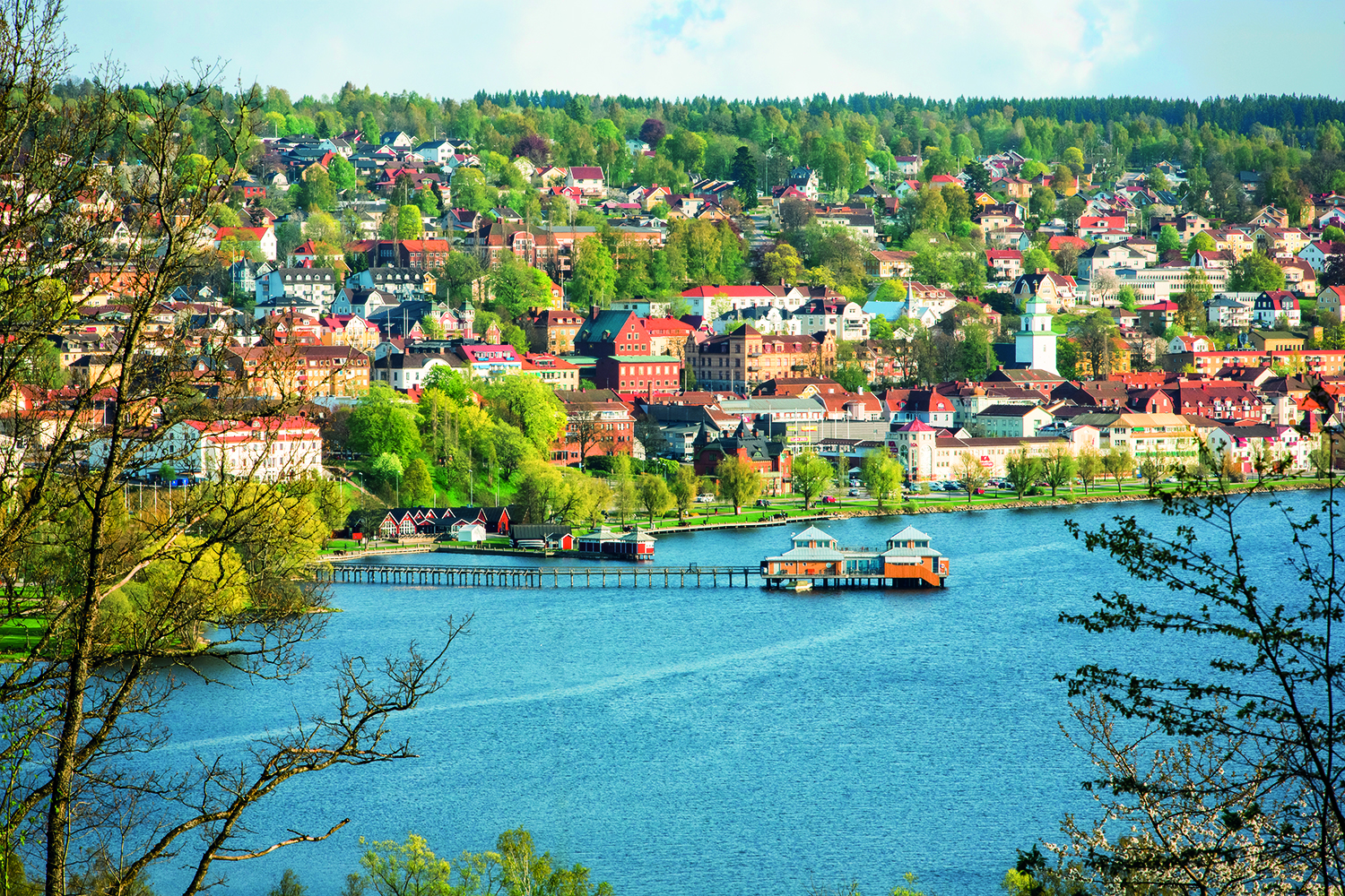 view over åsunden and ulricehamn